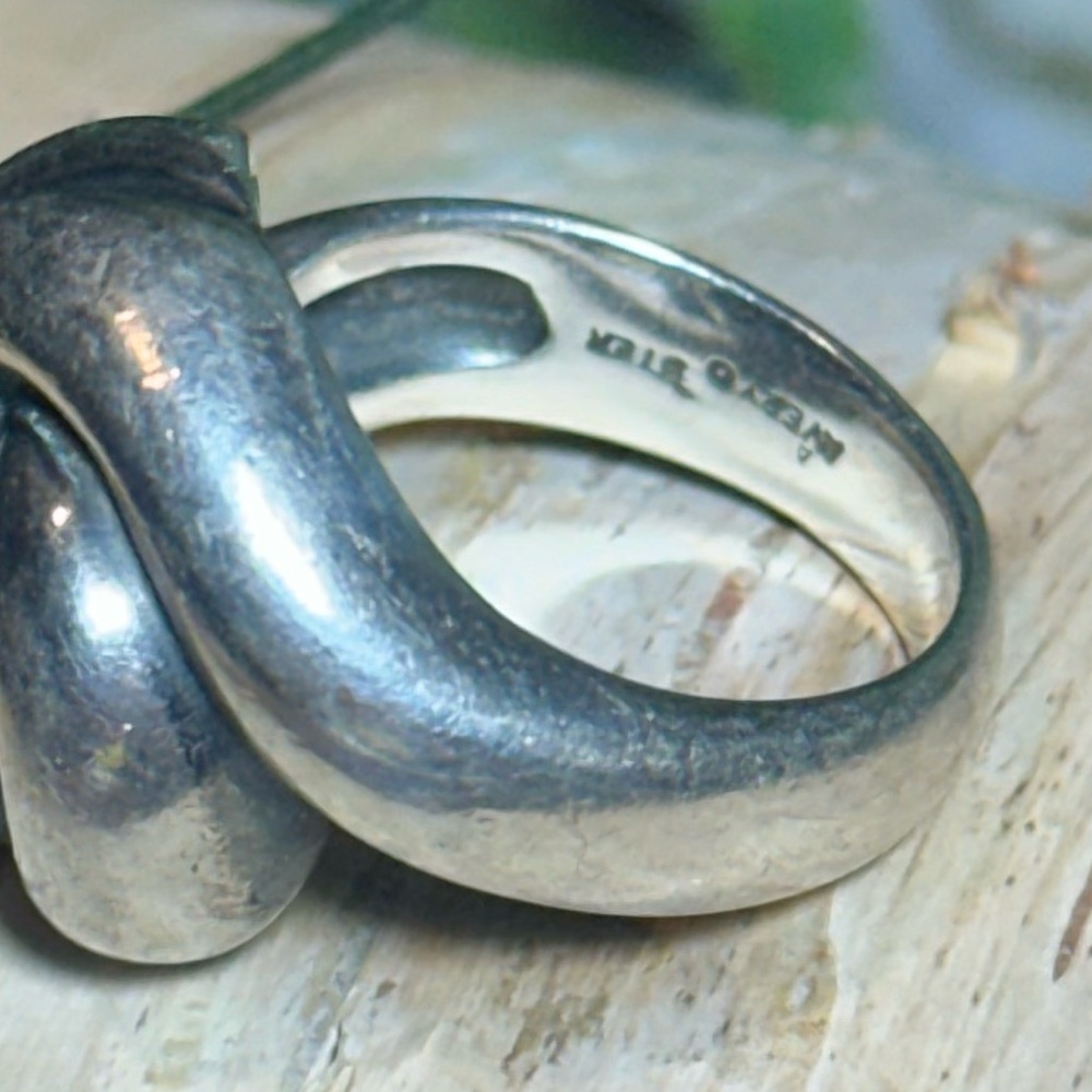 James Avery silver swirl ring knot dome 925 sterling 5.5